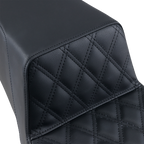 SADDLEMEN Step-Up Seat - Front Lattice Stitch - Black