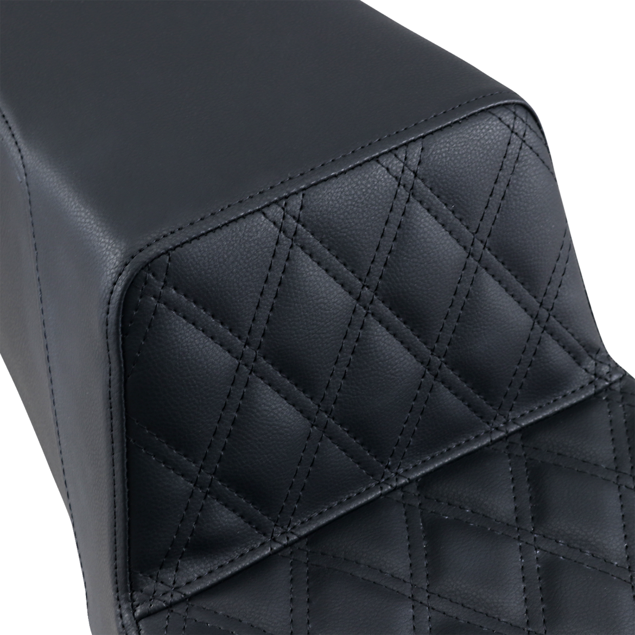 SADDLEMEN Step-Up Seat - Front Lattice Stitch - Black