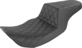 SADDLEMEN Step-Up Seat - Full Lattice Stitch - Black - FLHR/FLHX
