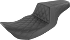 SADDLEMEN Step-Up Seat - Full Lattice Stitch - Black - FLHR/FLHX