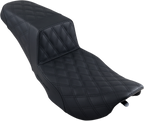 SADDLEMEN Step-Up Seat - Full Lattice Stitch - Black - FLHR/FLHX