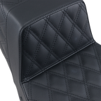 SADDLEMEN Step-Up Seat - Full Lattice Stitch - Black - FLHR/FLHX
