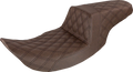 SADDLEMEN Step-Up Seat - Full Lattice Stitch - Brown