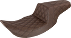SADDLEMEN Step-Up Seat - Full Lattice Stitch - Brown