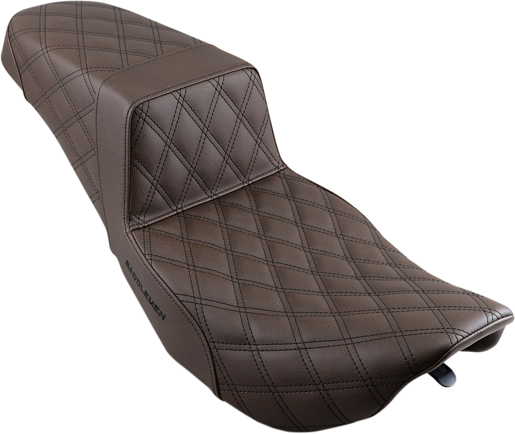 SADDLEMEN Step-Up Seat - Full Lattice Stitch - Brown