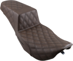 SADDLEMEN Step-Up Seat - Full Lattice Stitch - Brown