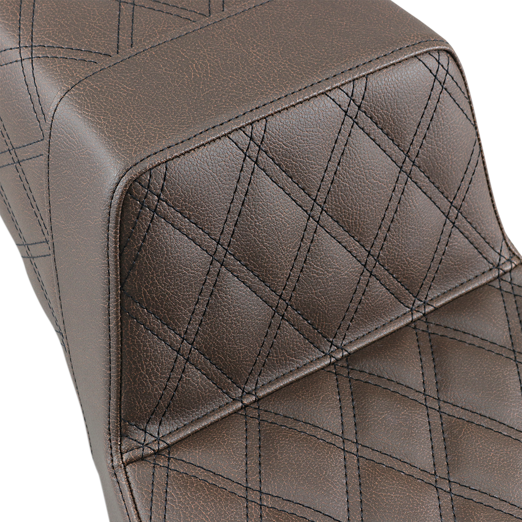 SADDLEMEN Step-Up Seat - Full Lattice Stitch - Brown