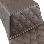 SADDLEMEN Step-Up Seat - Full Lattice Stitch - Brown