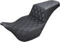 SADDLEMEN Step-Up Seat - Full Lattice Stitch - Black - FL '08-'24