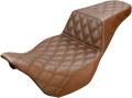 SADDLEMEN Step-Up Seat - Full Lattice Stitch - Brown - FL '08-'24