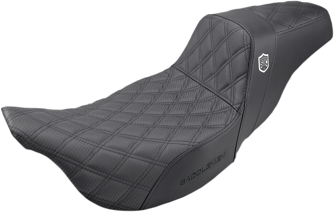 SADDLEMEN Pro Series SDC Performance Seat - w/o Backrest - Lattice Stitch - FL '08 -'23