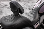 SADDLEMEN Roadsofa™ Seat - with Backrest - Full Lattice Stitch - Heated - FLH/FLT '08-'25