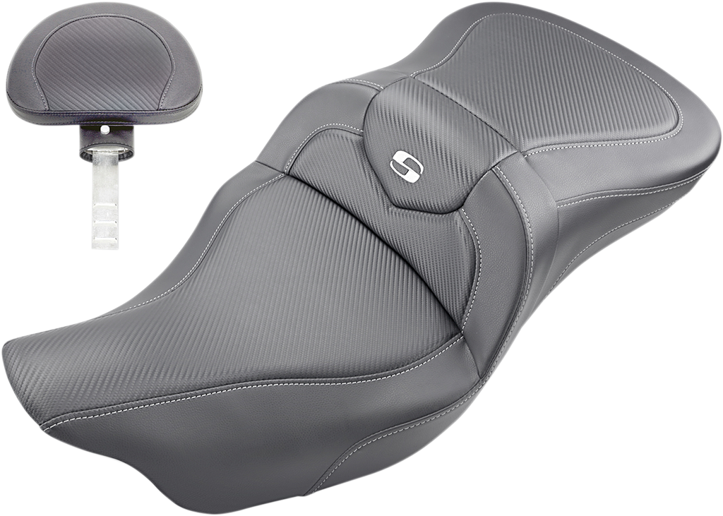 SADDLEMEN Extended Reach Roadsofa™ Seat - Carbon Fiber - Backrest - FL '08-'24