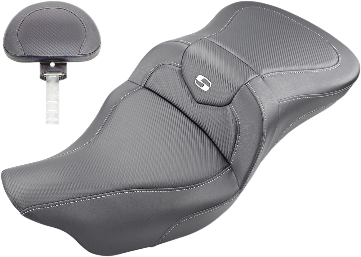 SADDLEMEN Extended Reach Roadsofa™ Seat - Carbon Fiber - Backrest - FL '08-'24