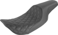 SADDLEMEN Profiler Seat - Front Lattice/Rear Smooth - Black - FLHR/X '97-'07