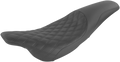 SADDLEMEN Profiler Seat - Front Lattice/Rear Smooth - Black - FLH '97-'07