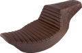SADDLEMEN Step-Up Seat - Front Tuck-n-Roll/Rear Lattice Stitch - Brown