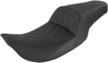 SADDLEMEN Slim Seat - Black - Lattice Stitch - '99-'07 FL