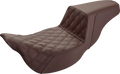 SADDLEMEN Step-Up Seat - Extended Reach - Front Lattice Stitch - Brown - FL '08-'24