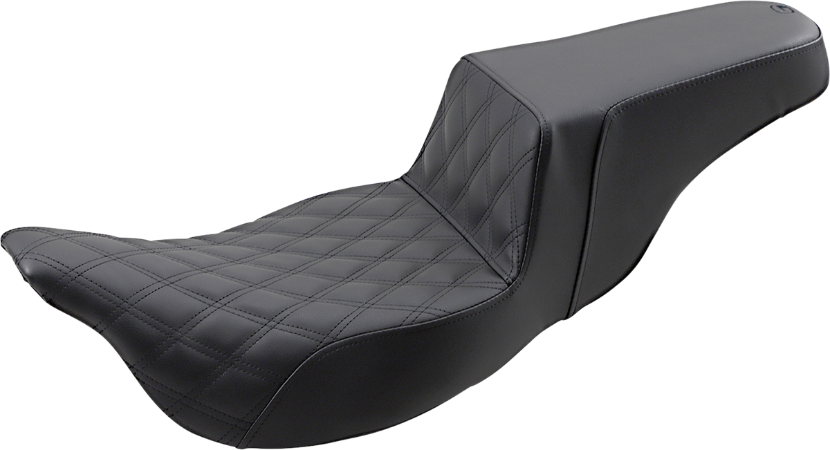 SADDLEMEN Step-Up Seat - Extended Reach - Front Lattice Stitch - FL '08-'24