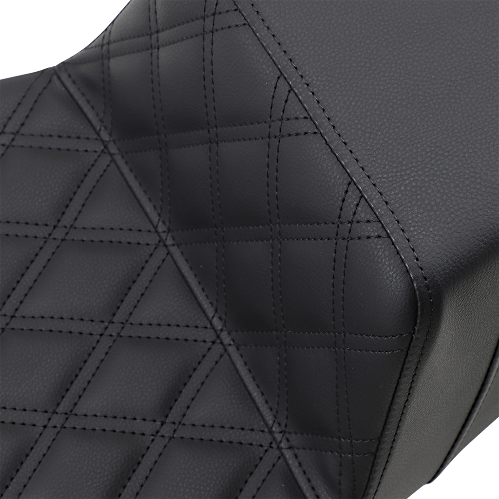 SADDLEMEN Step-Up Seat - Extended Reach - Front Lattice Stitch - FL '08-'24