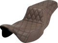SADDLEMEN Step-Up Seat - Extended Reach - Full Lattice Stitch - Brown - FL '08-'24