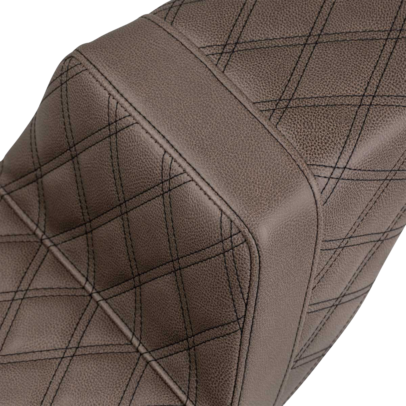 SADDLEMEN Step-Up Seat - Extended Reach - Full Lattice Stitch - Brown - FL '08-'24