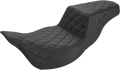 SADDLEMEN Step-Up Seat - Extended Reach - Full Lattice Stitch - Black - FL '08-'24