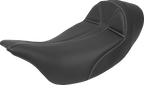 SADDLEMEN Dominator Solo Seat - Extended Reach - w/o Backrest - Black w/ Gray Stitching - FL '08-'24