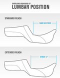 SADDLEMEN Heated RoadSofa™ Seat - Extended Reach - Lattice Stitch - w/o Backrest - FLT/FLH ’23-‘24