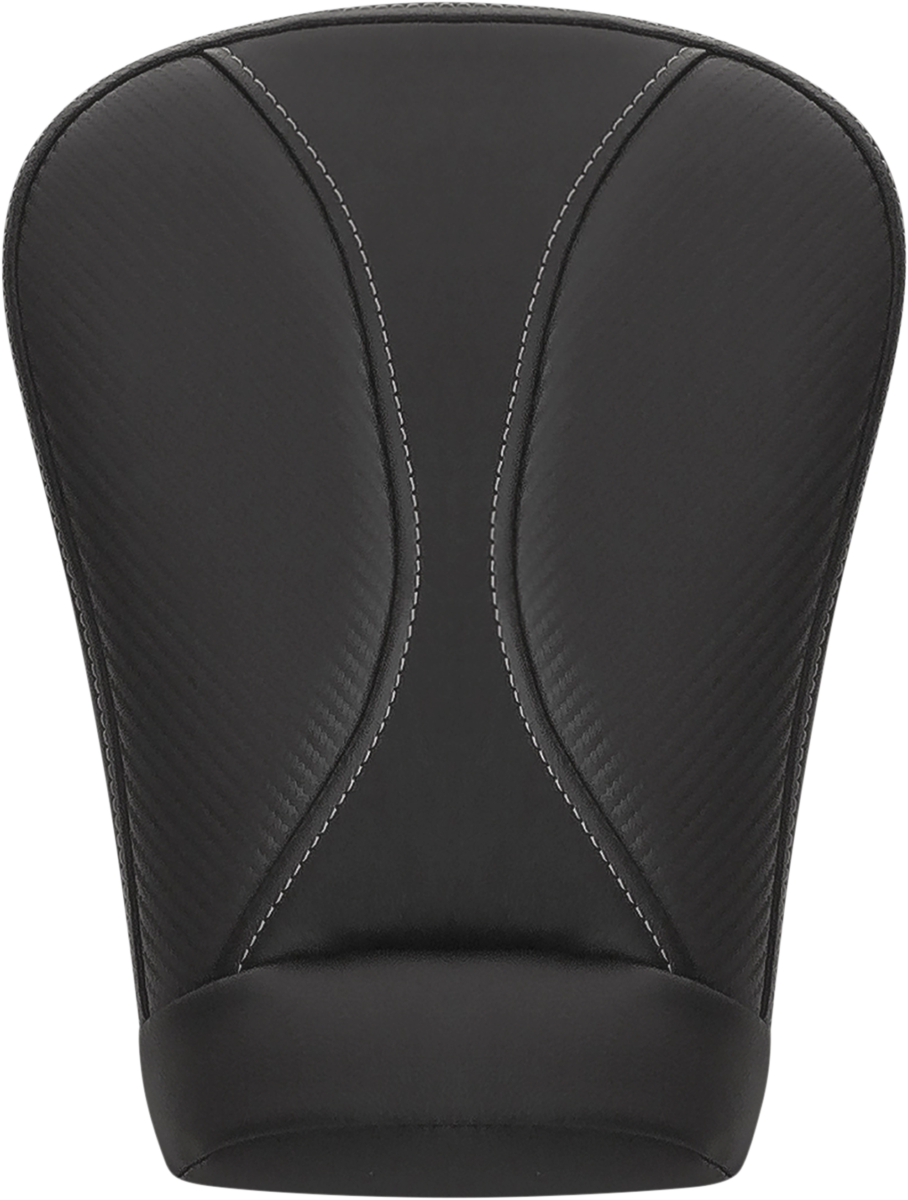 SADDLEMEN Dominator Pillion Pad - Extended Reach - Black w/ Gray Stitching - FL '08-'25