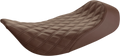 SADDLEMEN Renegade™ Solo Seat - Lattice Stitched - Brown - FLH '97-'07