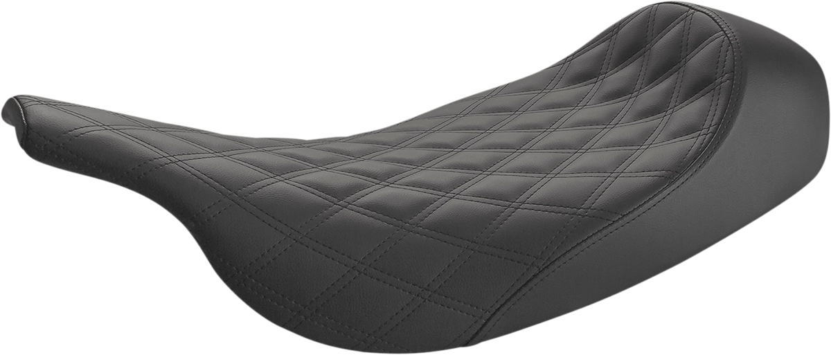 SADDLEMEN Renegade™ Solo Seat - Lattice Stitched - Black - FL '97-'07