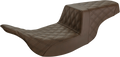 SADDLEMEN Step-Up Seat - Full Lattice Stitch - Brown
