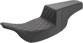SADDLEMEN Step-Up Seat - Front Lattice Stitch - Black