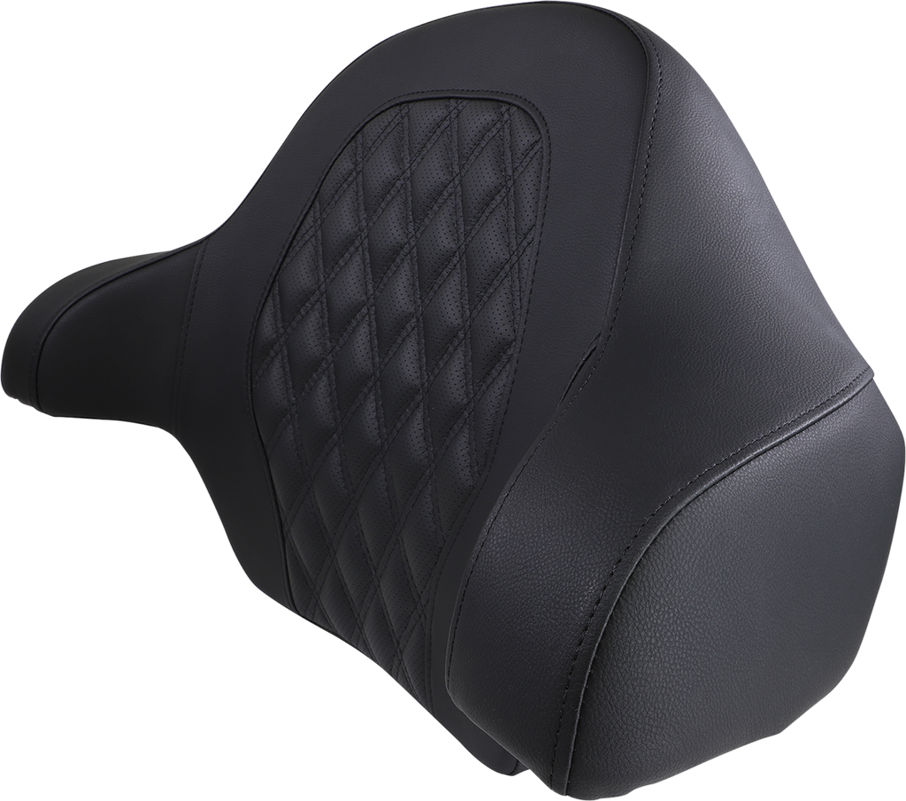 SADDLEMEN Tour-Pak® Backrest Pad - RoadSofa - Lattice Stitched Seat - Black - FL '14-'23
