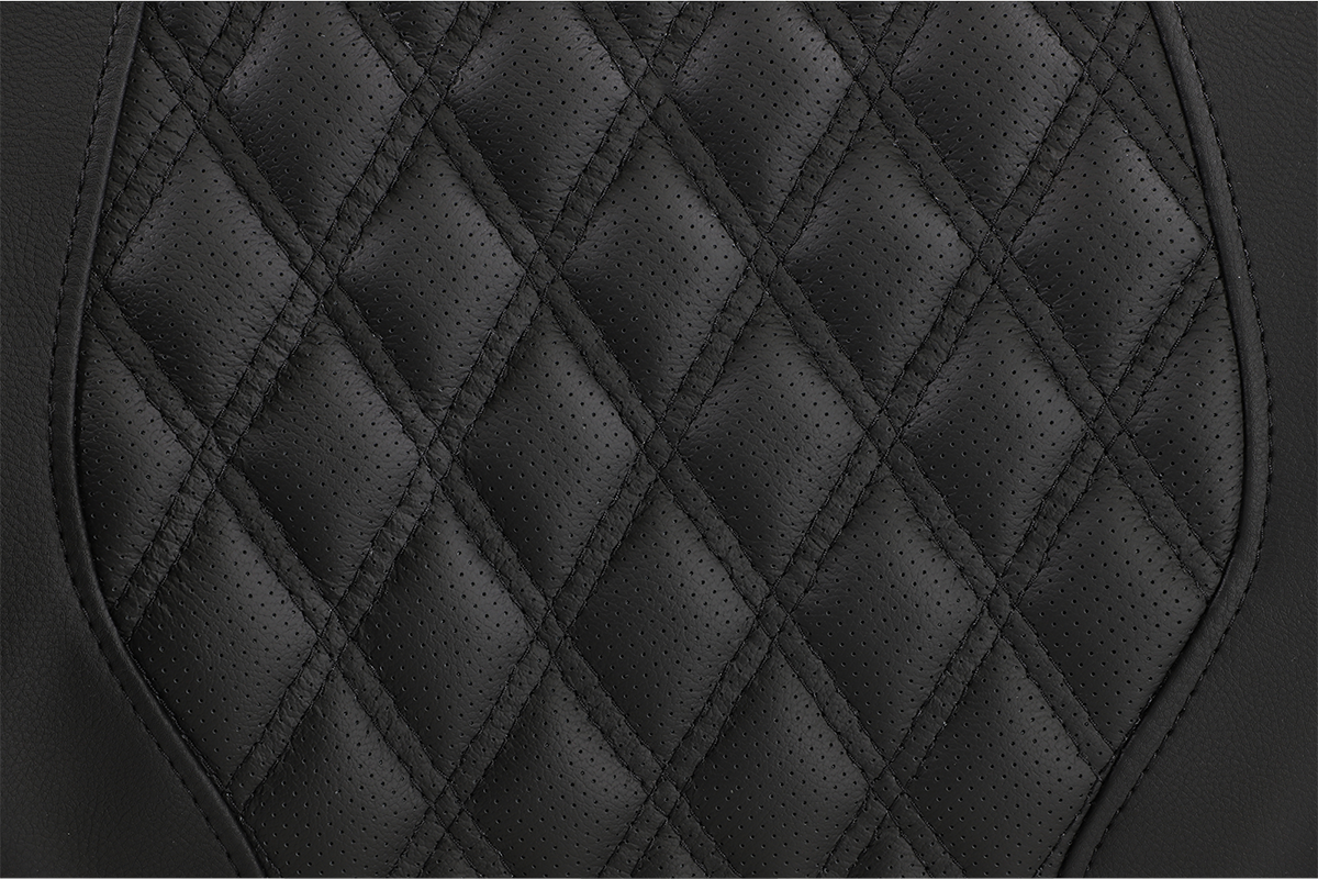 SADDLEMEN Tour-Pak® Backrest Pad - RoadSofa - Lattice Stitched Seat - Black - FL '14-'23