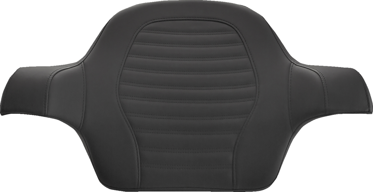 SADDLEMEN Tour-Pak® Backrest Pad - Slim - Roll & Pleat - Black - FL '14-'23