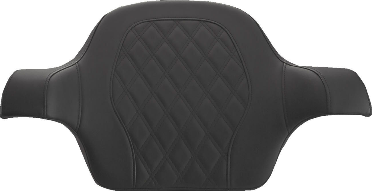 SADDLEMEN Tour-Pak® Backrest Pad - Step-Up - Lattice Stitch - Black - FL '14-'23