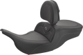 SADDLEMEN Roadsofa™ Carbon Fiber Seat - w/ Backrest - Smooth - FLH/FLT '97-'07