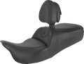 SADDLEMEN Roadsofa™ Seat - with Backrest - Black/Black Stitch - FLH/FLT '08-'24