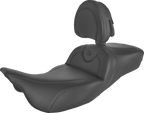 SADDLEMEN Roadsofa™ Extended Reach Seat - Black/Black Stitching - w/ Backrest - FL '08-'24
