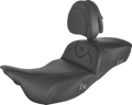SADDLEMEN Roadsofa™ Extended Reach Heated Seat - Black - w/ Backrest - FL '08-'24