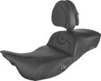 SADDLEMEN Roadsofa™ Extended Reach Heated Seat - Black - w/ Backrest - FL '08-'24