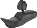 SADDLEMEN RoadSofa™ Seat - With Backrest - Black w/ Black Stitching - FL '09-'24