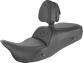SADDLEMEN Heated RoadSofa™ Seat - With Backrest - Black w/ Black Stitching - FL' 09-'24