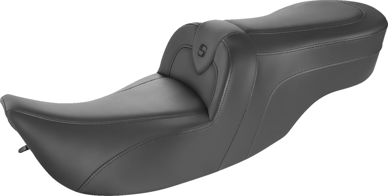 SADDLEMEN RoadSofa™ Seat - without Backrest - Black w/ Black Stitching - FLH/FLT '97-'07