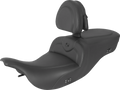 SADDLEMEN Heated RoadSofa™ Seat - With Backrest - Black W/Black Stitching