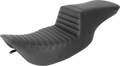 SADDLEMEN Tour Step-Up Seat - Front Tuck-n-Roll - Black - FL '97-'07