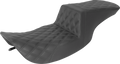 SADDLEMEN Tour Step-Up Seat - Full Lattice Stitch - Black - FL '97-'07
